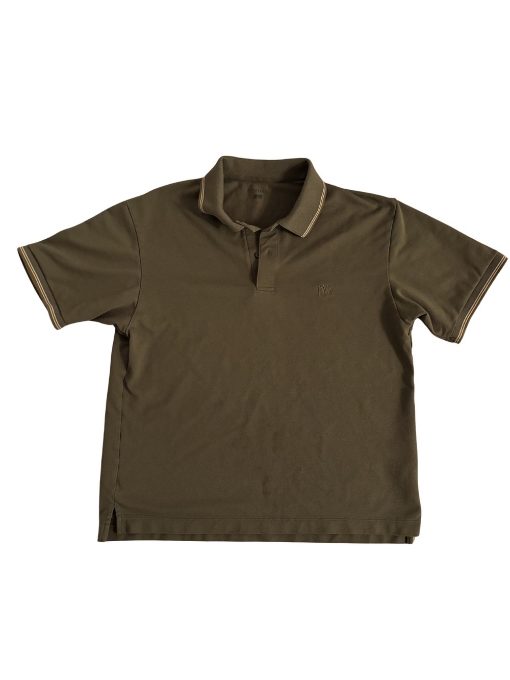 JW Anderson x Uniqlo Olive Polo Shirt with Contrast Trim
